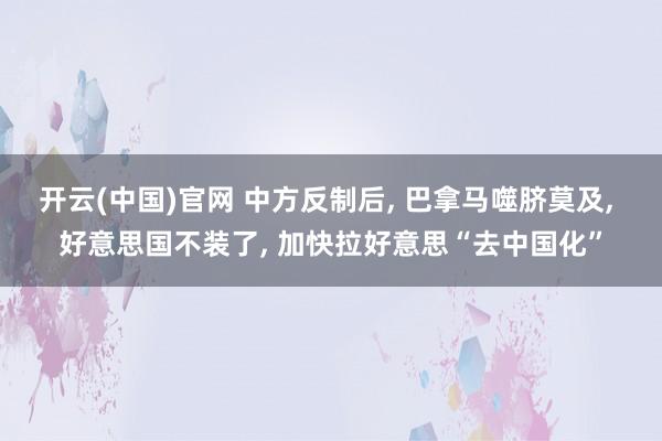 开云(中国)官网 中方反制后， 巴拿马噬脐莫及， 好意思国不装了， 加快拉好意思“去中国化”