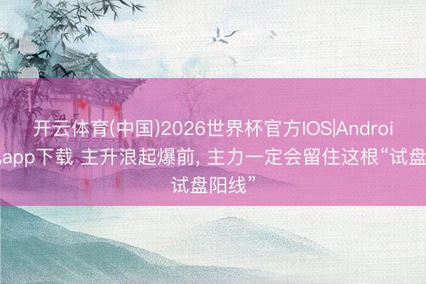 开云体育(中国)2026世界杯官方IOS|Android手机app下载 主升浪起爆前， 主力一定会留住这根“试盘阳线”