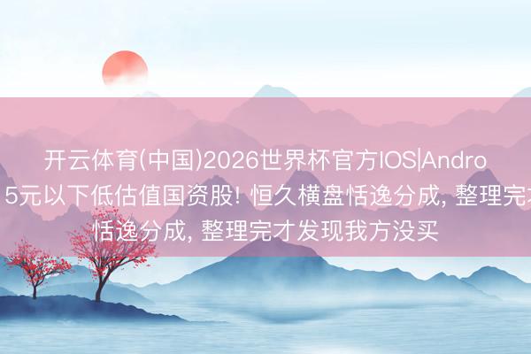 开云体育(中国)2026世界杯官方IOS|Android手机app下载 5元以下低估值国资股! 恒久横盘恬逸分成， 整理完才发现我方没买