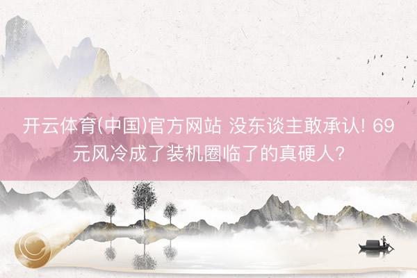 开云体育(中国)官方网站 没东谈主敢承认! 69元风冷成了装机圈临了的真硬人?