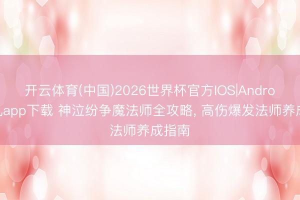 开云体育(中国)2026世界杯官方IOS|Android手机app下载 神泣纷争魔法师全攻略， 高伤爆发法师养成指南